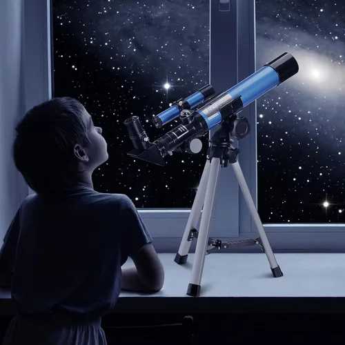 Miniatura 8 de Telescopios AOMEKIE 40/400 con trípode de mesa 2 oculares, telescopios portátiles para principiantes de astronomía con buscador y brújula