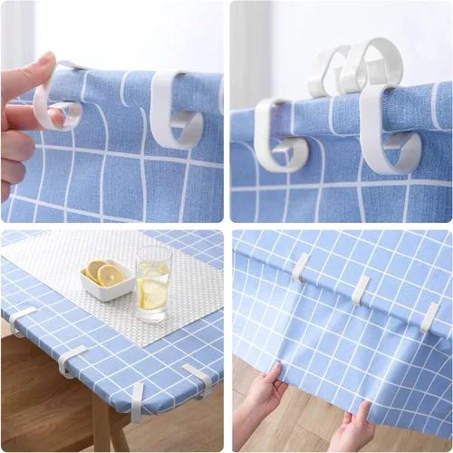 Miniatura 5 de Andiker 12 clips para mantel, soportes de plástico para mantel de picnic, abrazaderas ligeras para cubierta de mesa al aire libre, restaurante