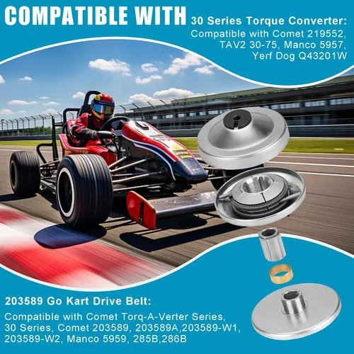 Miniatura 5 de Embrague convertidor de par serie 30, embrague Go Kart de 3/4 pulgadas con correa de transmisión Go Cart 203589 para compatible con Comet 219552