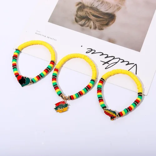 Miniatura 172 de Surfer Heishi - Pulseras apilables para mujer, apilables, de vinilo arcoíris, disco de arcilla, pulseras elásticas para la amistad, joyería bohemia