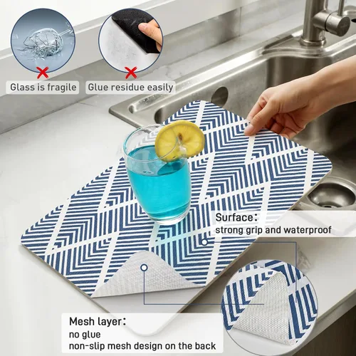 Miniatura 2 de Cohoo Home Revestimientos para cajones y estantes para gabinetes de cocina sin adhesivo, revestimientos antideslizantes para gabinetes y estantes