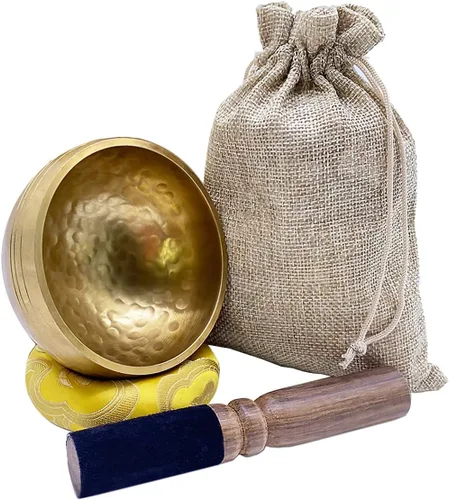 Miniatura 7 de Juego de cuencos tibetanos, cuencos cantores, cuenco de sonido de meditación hecho a mano en Nepal, para yoga, meditación, atención plena, curación