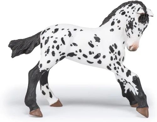 Miniatura 2 de Papo - Figura realista de potro negro Appaloosa - A partir de 3 años - Colección de caballos y ponis - Mundo ecuestre creativo - Juguete de idea