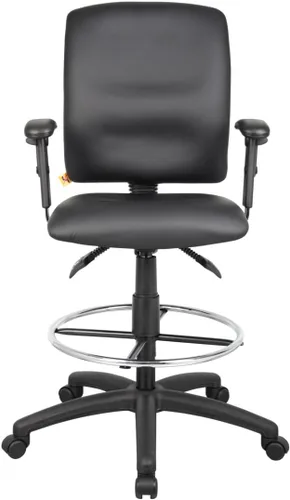 Miniatura 6 de Taburete multifunción Boss, de tela, Plástico Madera, Negro