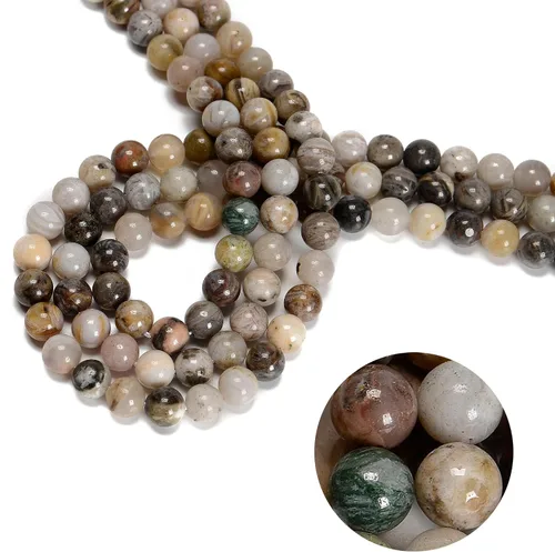 Miniatura 14 de 47 cuentas de jade esmeralda africana de 0.315 pulgadas (0.315 in), redondas naturales, sueltas, cuentas de piedra real, piedras preciosas genuinas