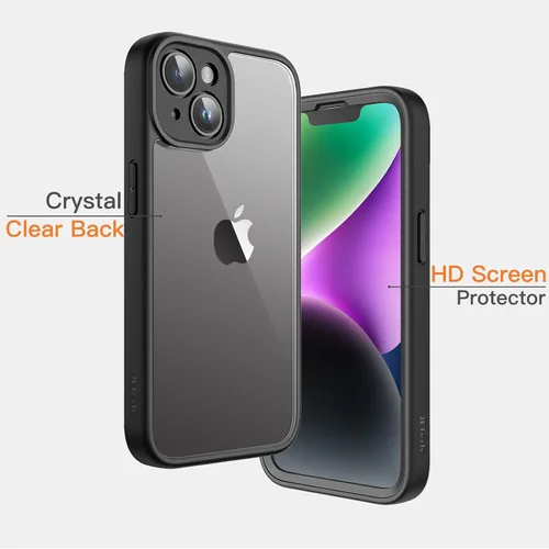 Miniatura 7 de JETech Funda para iPhone 14 de 6.1 pulgadas con protector de pantalla de vidrio templado integrado, protección completa de la cámara, a prueba