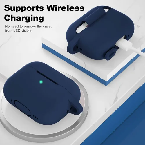 Miniatura 4 de Funda para AirPods Pro de 2ª generación, accesorios protectores de silicona con llavero para mujeres y hombres para Apple AirPods Pro Gen 2 (2022)