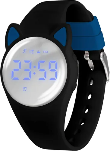 Miniatura 29 de Relojes para niños y niñas, reloj deportivo digital con contador de pasos, podómetro, alarma de vibración, sin aplicación, impermeable, rastreador