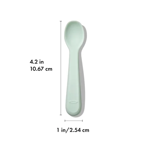 Miniatura 6 de OXO Tot Paquete de 2 cucharas de silicona, flor y ópalo