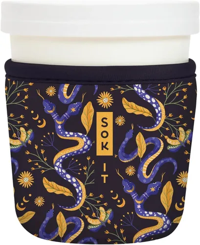 Miniatura 25 de Sok It IceCreamSok - Funda de neopreno aislada (flores abstractas, pintas de helado cónicas)