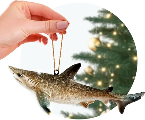 Adorno de Navidad pintado a mano para playa – Decoración costera para árbol para amantes del océano – Adorno náutico único para árbol de Navidad o