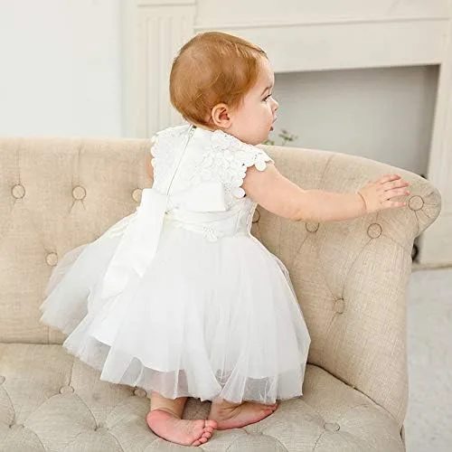 Miniatura 7 de CareCheer Vestido de bautizo para bebé niña, vestido de bendición de dedicación de bautizo, vestidos de ocasión especial con bordado floral