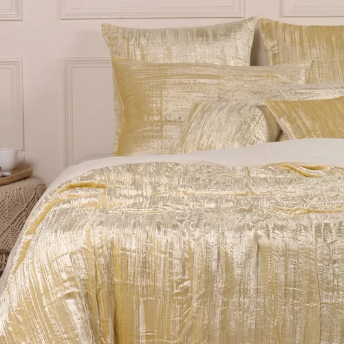 Miniatura 18 de Sophia-Art - Juego de 3 piezas de ropa de cama de terciopelo de rayón ultra lujo, funda de edredón boho de un solo color, funda de colcha