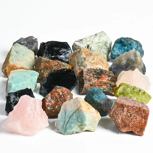 Miniatura 20 de Crocon Piedra Natural Áspera de Jade Verde de 2 Libras a Granel, Piedra Preciosa Cruda Natural para Tamboreado, Cabujones, Pulido, Minería