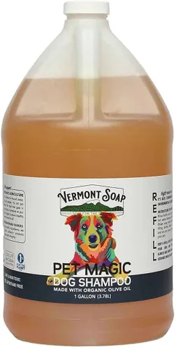 Miniatura 16 de VERMONT SOAP Champú orgánico para mascotas, infundido con aceite de oliva orgánico y natural, champú para perros de coco y aloe vera para pieles