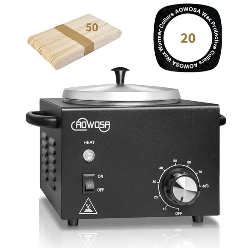 Miniatura 11 de Kit profesional de depilación, máquina calentadora de cera con olla doble, gran capacidad para sala de spa y uso doméstico, ollas antiadherentes