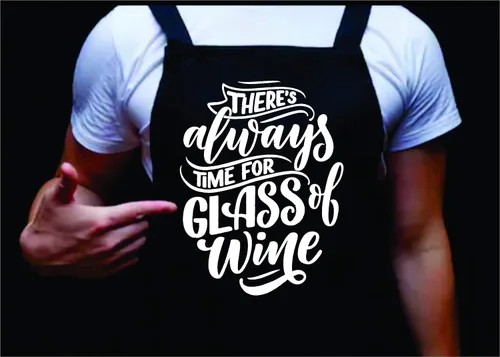 Dabbledown Always Time for A Glass of Wine, divertido delantal de barbacoa para hombres, delantal para hombre para asar regalos para hombres,