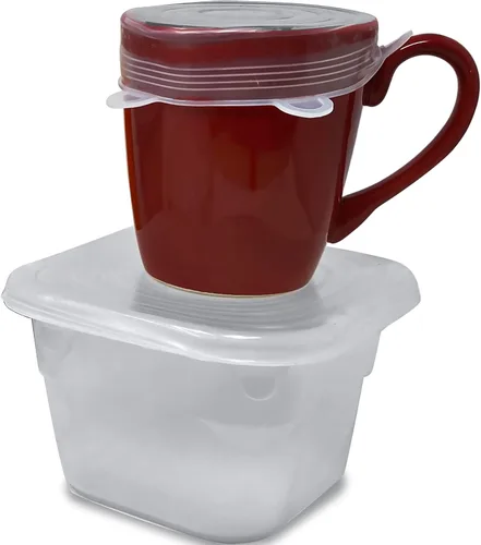 Miniatura 8 de Norpro Juego de 6 tapas de silicona reutilizables aptas para alimentos, se adapta a aberturas de 2.5 a 11 pulgadas