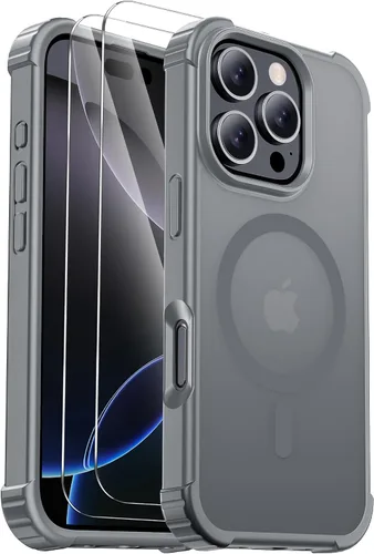 Miniatura 37 de Funda para iPhone Air [compatible con MagSafe] [2 protectores de pantalla] [prueba de caídas de grado militar] Funda magnética resistente