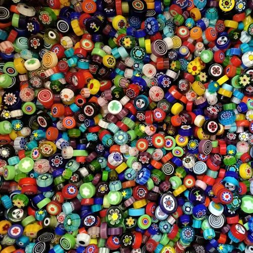 Miniatura 9 de EDFLIFE Millefiori de vidrio plano para suministros de fabricación de mosaicos, azulejos de mosaico para manualidades con azulejos de vidrio