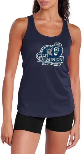 Miniatura 518 de Camiseta deportiva sin mangas oficial de NCAA Collegiate para mujer, con espalda cruzada, colección con logotipo primario