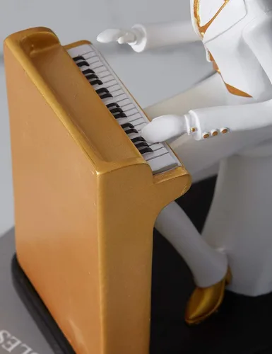 Miniatura 8 de HAUCOZE Estatua de músico, escultura de piano, decoración musical, regalo para amantes de la música, para estudio, sala de estar, oficina, 10