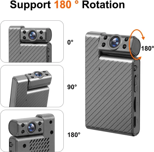 Miniatura 2 de Mini cámara inalámbrica HD giratoria de 180°, cámara de seguridad WiFi más pequeña, cámara de niñera portátil, visión nocturna, pequeñas cámaras