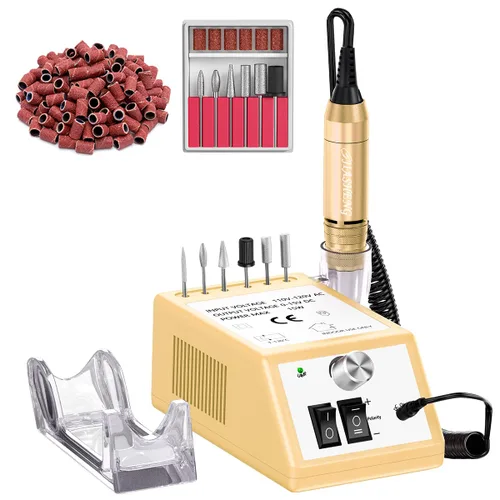 Miniatura 9 de JIASHENG Taladro de uñas profesional, 20000 rpm, máquina de taladro eléctrico de uñas, lima de uñas electrónica, para uñas acrílicas, uñas de gel