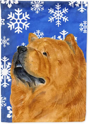 Miniatura 129 de Caroline's Treasures SC9374GF Bulldog English Snow flakes Holiday Garden Flag Buzón Bandera decorativa para patio exterior, patio, obras de arte