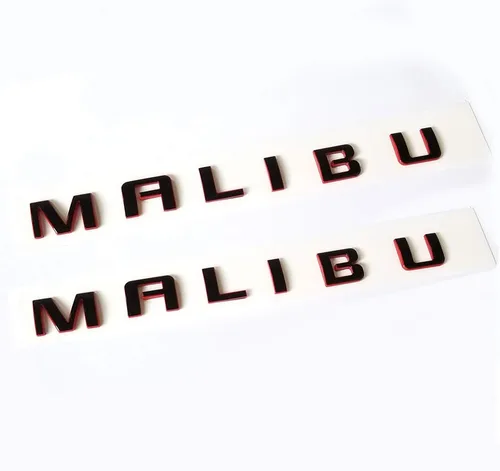 Miniatura 5 de Yoaoo Paquete de 2 Emblemas de Letras de Placa de Identificación Malibu OEM Negro Brillante Compatible con Malibu
