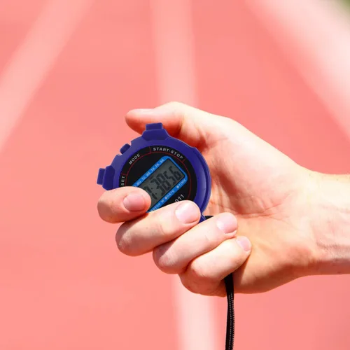 Miniatura 9 de POPETPOP Cronómetro deportivo digital con pantalla de fecha, temporizador de alta precisión para natación, correr, yoga, entrenamiento, cronómetro