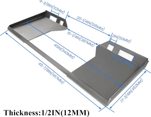Miniatura 2 de HECASA Placa de montaje de corte rápido de 1/2 pulgada de grosor, placa de fijación de dirección deslizante, panel adaptador de placa de montaje