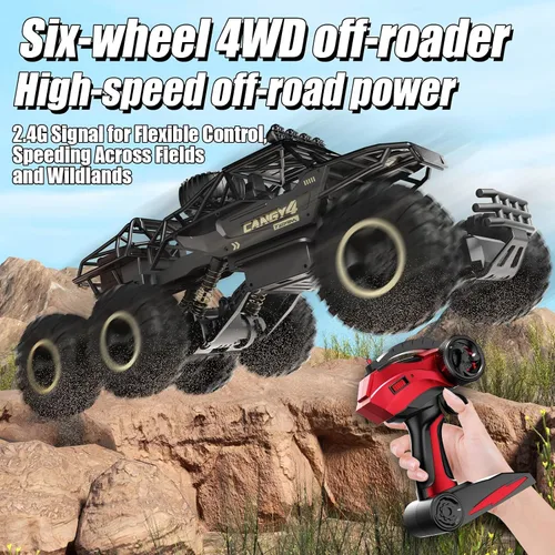 Miniatura 4 de Jiakora Coches RC de Gran Tamaño, Camión RC Rock Crawler con 2 Baterías Recargables, Camión Monstruo de Control Remoto, Cuerpo de Metal Duradero