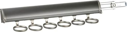 Miniatura 4 de TAG Hardware Premium 6 ganchos 13 7/8 pulgadas de largo extensión completa extraíble Armario Bufanda Rack (aluminio mate con cromo)