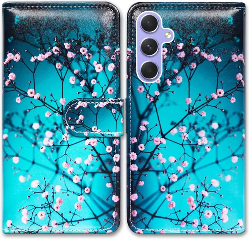 Miniatura 22 de Bcov Funda para Galaxy A54, diseño de pájaro negro y verde con tapa para teléfono con ranura para tarjeta y soporte para Samsung Galaxy A54 5G
