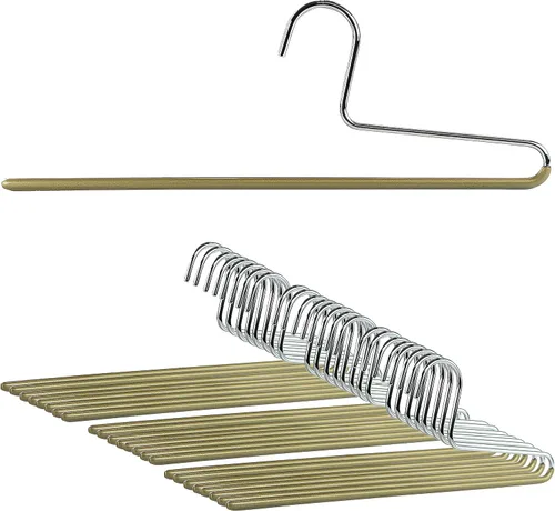 Miniatura 8 de Mawa by Reston Lloyd - Percha antideslizante para ropa que ahorra espacio con una sola barra para pantalones, estilo KH/1, juego de 30, color rojo