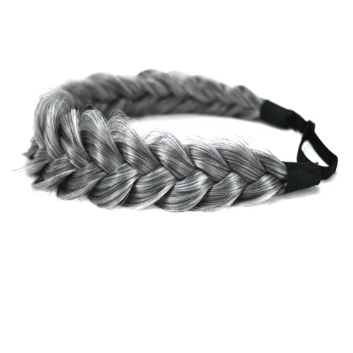 Miniatura 22 de Diadema trenzada, 2 hebras, clásica, gruesa, trenzada, ancha, elástica, de calidad, sintética, trenzada, para mujeres y niñas, estilo bohemio, 2.42