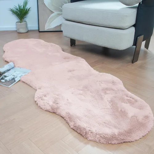 Miniatura 14 de Latepis Alfombra Pequeña Negra Esponjosa 2x3 pies Manta de Piel Sintética de Conejo Alfombra Suave Lavable Alfombras Peludas Shag para Dormitorio