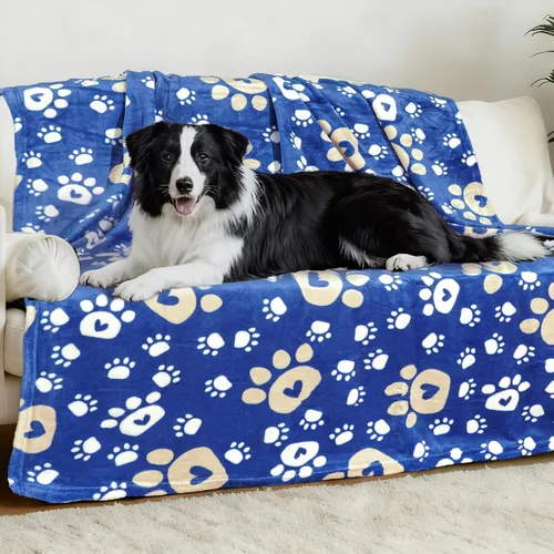 Miniatura 35 de Rezutan Mantas para Perros Grandes, Mantas de Franela para Perros y Gatos Lavables, Suave Manta para Mascotas y Funda para Jaula de Perro, Lindo