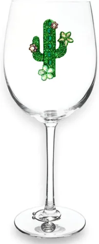 Miniatura 7 de THE QUEENS' JEWELS Magnolia - Copa de vino con tallo con joyas, 21 onzas, regalo único para mujeres, cumpleaños, lindo, divertido, sin pintar