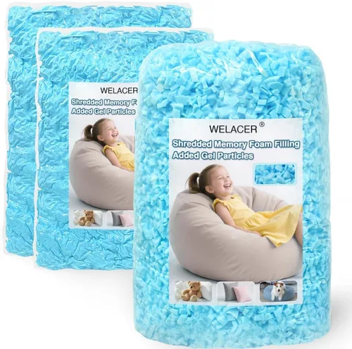 Miniatura 18 de Relleno de espuma viscoelástica triturada de 10 libras para relleno de puf, cojín de silla de almohada, cama de perro, repuesto para manualidades