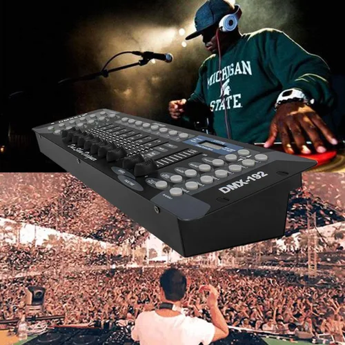 Miniatura 5 de SHEHDS Controlador de DJ 192 DMX Pantalla LCD Controlador DMX Equipo de DJ Controlador de luz de escenario, Luces Par, Luces de cabeza móvil, Pubs