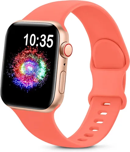 Miniatura 42 de TreasureMax - Correa deportiva compatible con Apple Watch de 38, 40, 41, 42, 44, 45, 46 y 49 mm, correa de silicona suave compatible con Apple Watch