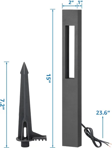 Miniatura 7 de SUNVIE Luces LED de bajo voltaje para paisaje, 3 W, luces de camino de bajo voltaje, 12-24 V, luces de camino de paisaje, 3000 K, CRI 90+, aluminio