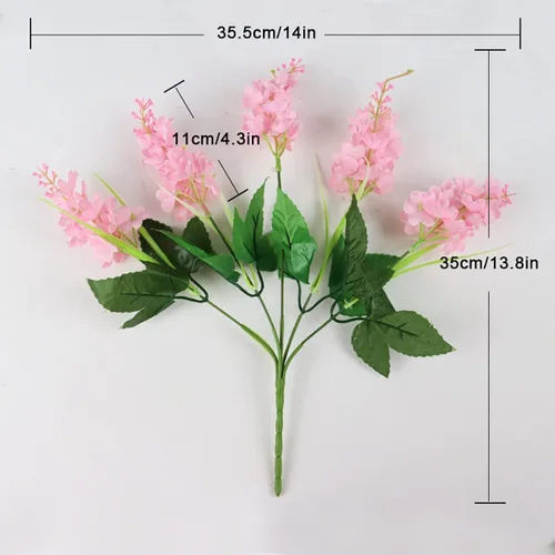 Miniatura 4 de ECYC Ltd Ramo de flores artificiales de jacinto de 13.78 pulgadas, flores de jacinto de seda con tallo de jacinto sintético para decoración de boda
