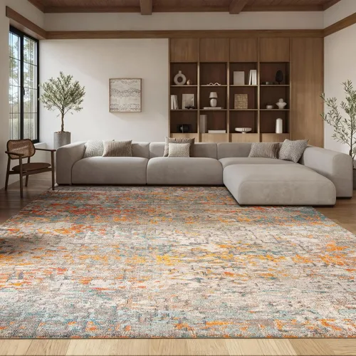 Miniatura 22 de SAFAVIEH Colección Madison - Alfombra de acento 2'2" x 4', negro y dorado, diseño abstracto moderno, no desprende pelusa y fácil cuidado, ideal