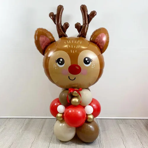 Miniatura 4 de Kit de 440 piezas de globos de Navidad para casa de jengibre, arco de globos marrón y blanco con piruletas, bastones de caramelo, hombre de jengibre