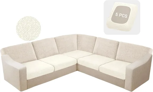 Miniatura 48 de HDCAXKJ - Fundas impermeables para cojín de sofá modular, fundas elásticas para cojín de sofá de esquina, fundas protectoras de muebles de jacquard