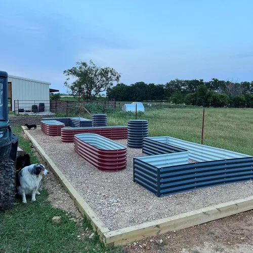 Miniatura 3 de Olle Juego de camas de jardín elevadas galvanizadas en forma de U 4 en 1 de 17 pulgadas de alto, en forma de U, para jardinería, jardinería, maceta