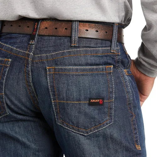 Miniatura 6 de Ariat FR M3 - Pantalones de mezclilla rectos apilables y holgados para hombre, resistentes al fuego, Flint
